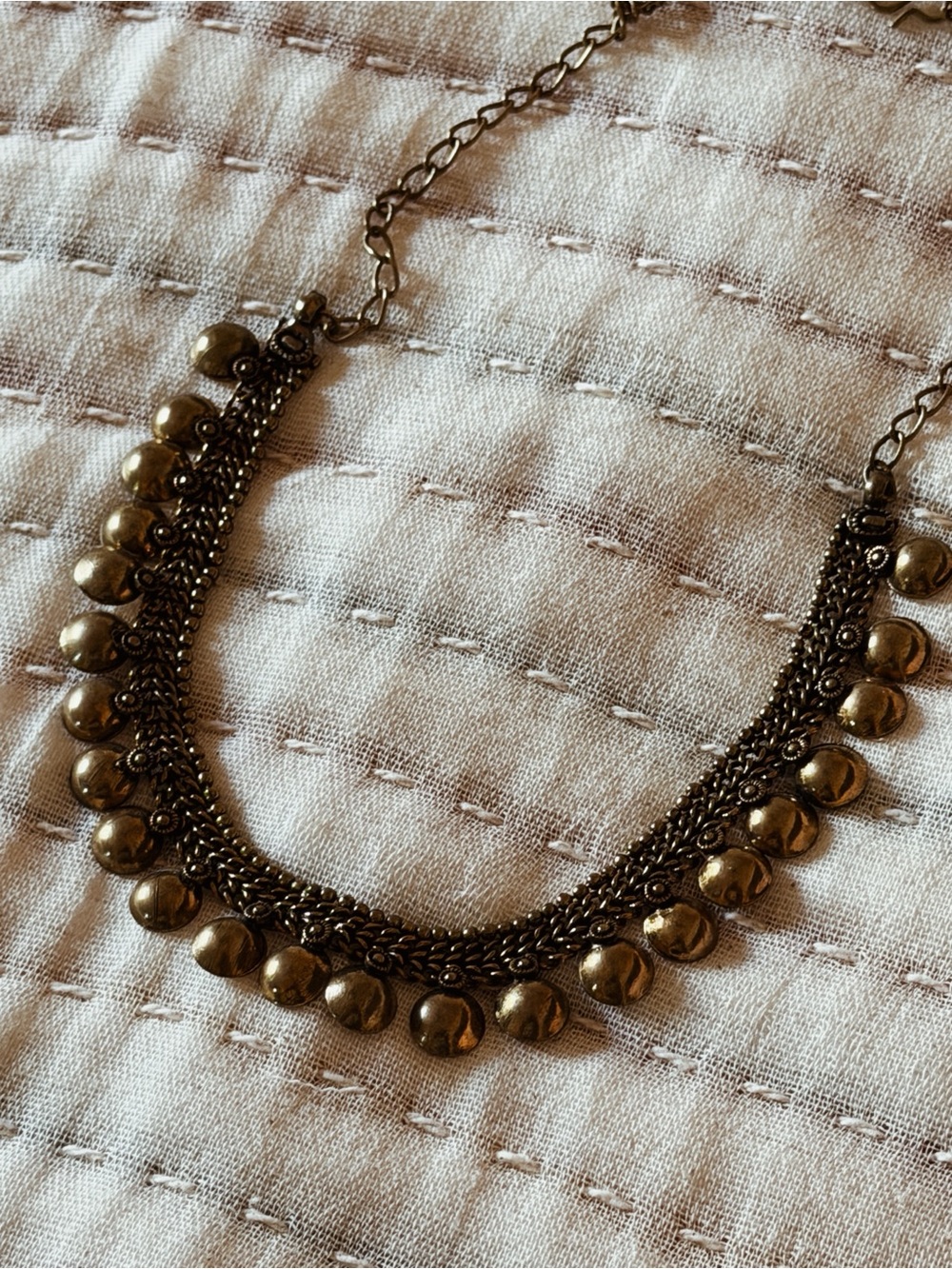Vintage Gold Boho Coin Necklace
